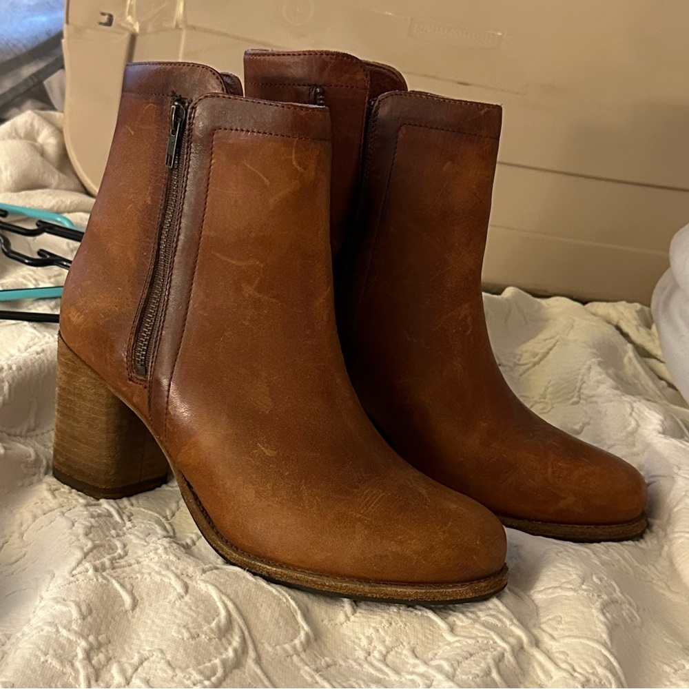Frye Addie Brown Ankle Boots